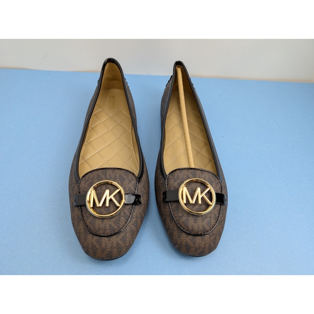 Michael Kors Lillie Moc Brown Logo w/ Gold Hardware Women's size 11